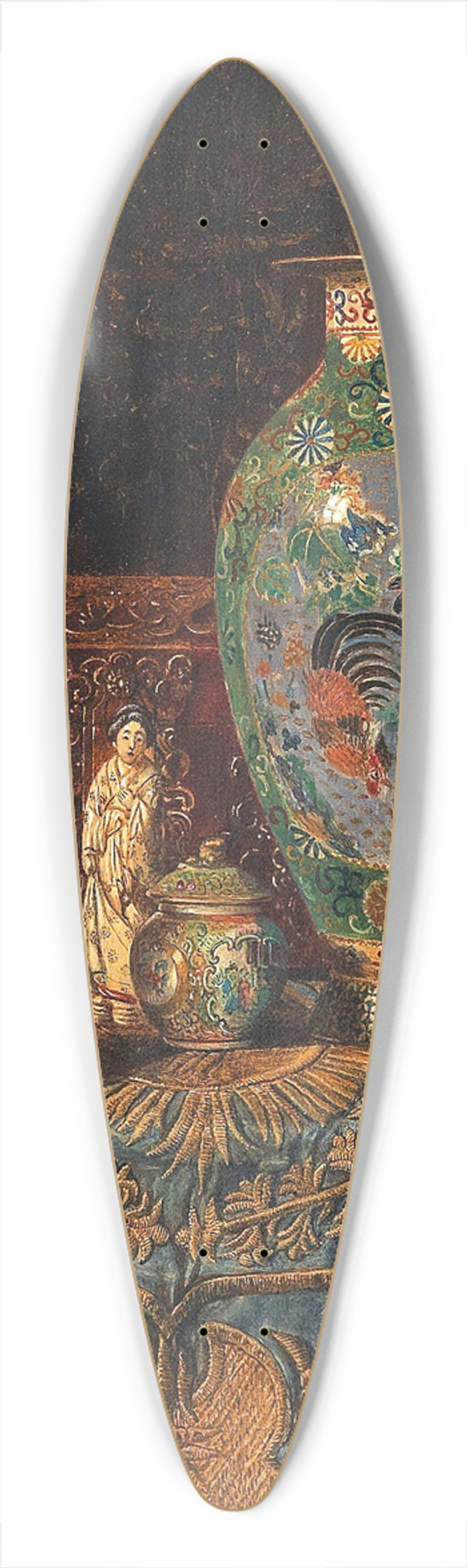 Max Schdl - Stillleben Mit Asiatischen Ziergegenstnden 39.3 inch art pintail longboard deck