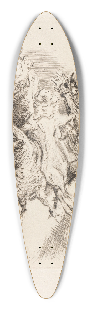 Max Slevogt - Reineke 39.3 inch art pintail longboard deck