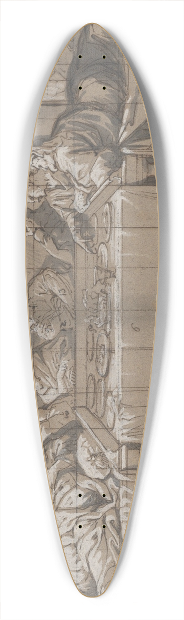 Melchior Steidl - Feast in the House of Simon 39.3 inch art pintail longboard deck