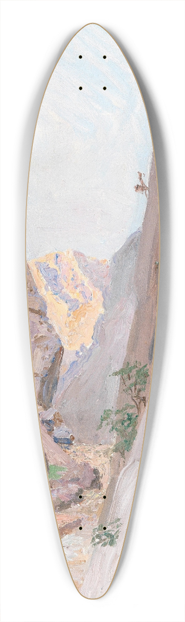 Menci Clement Crni - View of the Mountains Near Zadar 39.3 inch art pintail longboard deck
