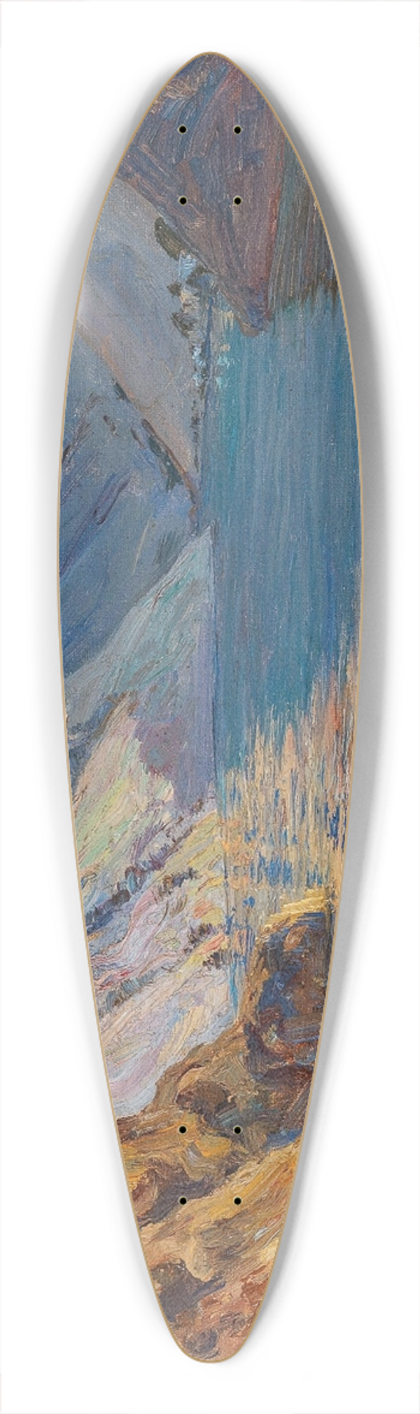 Menci Clement Crni - Zrnovnica II 39.3 inch art pintail longboard deck