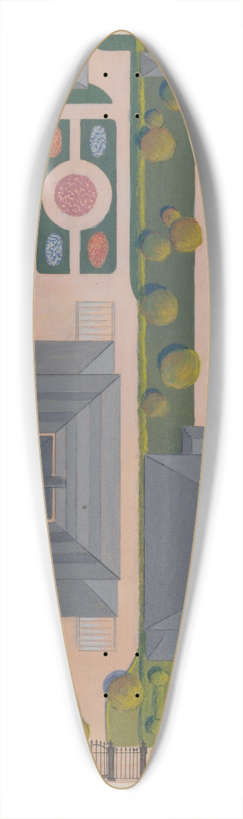 Meyer Goldbaum - Ward and Green Gardens 39.3 inch art pintail longboard deck