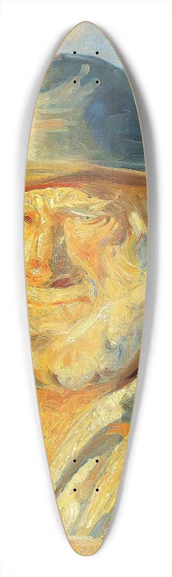 Michael Ancher - Skagenfisker i aftensol. Studie 39.3 inch art pintail longboard deck