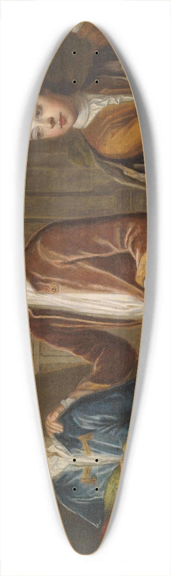 Michael Dahl - Portrait of three young gentlemen 39.3 inch art pintail longboard deck