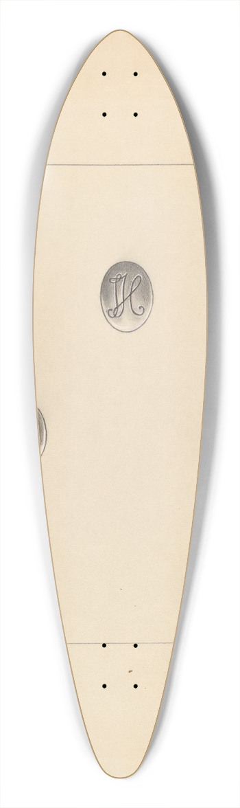 Michael Fenga - Buttons 39.3 inch art pintail longboard deck