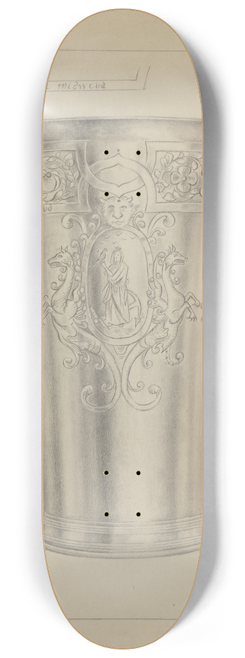 Clayton Braun - Silver Beakers 8.25 inch art skate deck