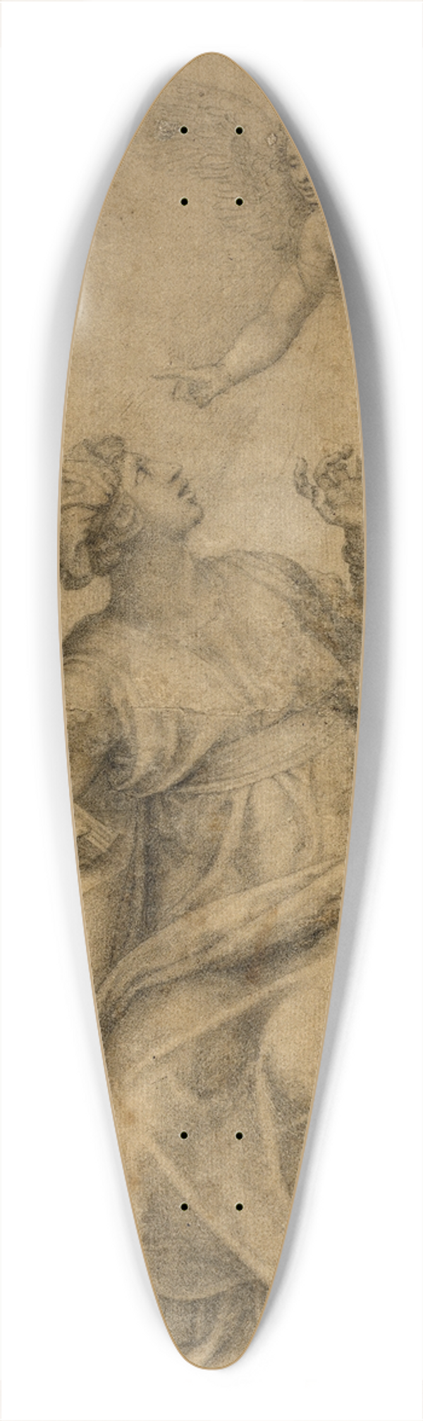 Michelangelo - Annunciation to the Virgin 39.3 inch art pintail longboard deck