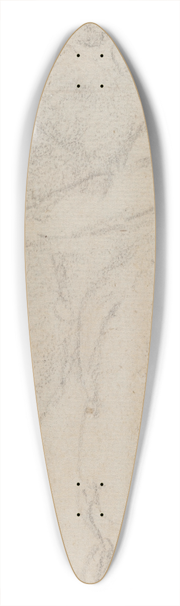 Michelangelo - Male Nude (verso) 39.3 inch art pintail longboard deck