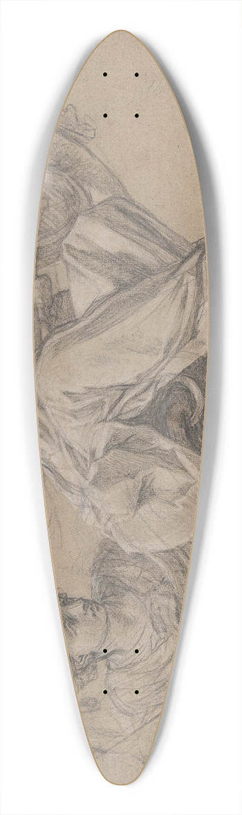 Michel Corneille the Elder - Allegorical Figures for a Ceiling Decoration 39.3 inch art pintail longboard deck