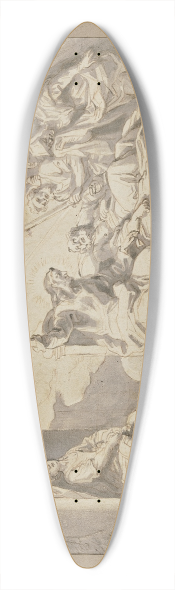 Michel Corneille the younger - Der Tod des Heiligen Joseph 39.3 inch art pintail longboard deck