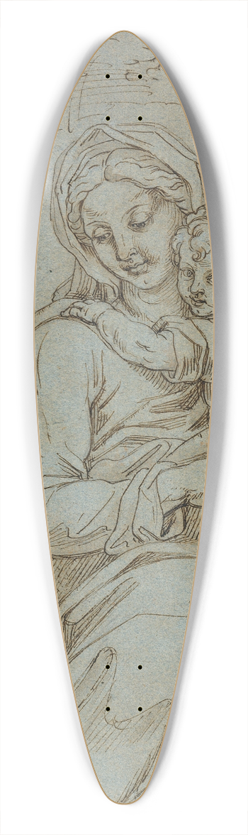 Michel Corneille the younger - Madonna and Child with Saint John Seated in a Landscape 39.3 inch art pintail longboard deck