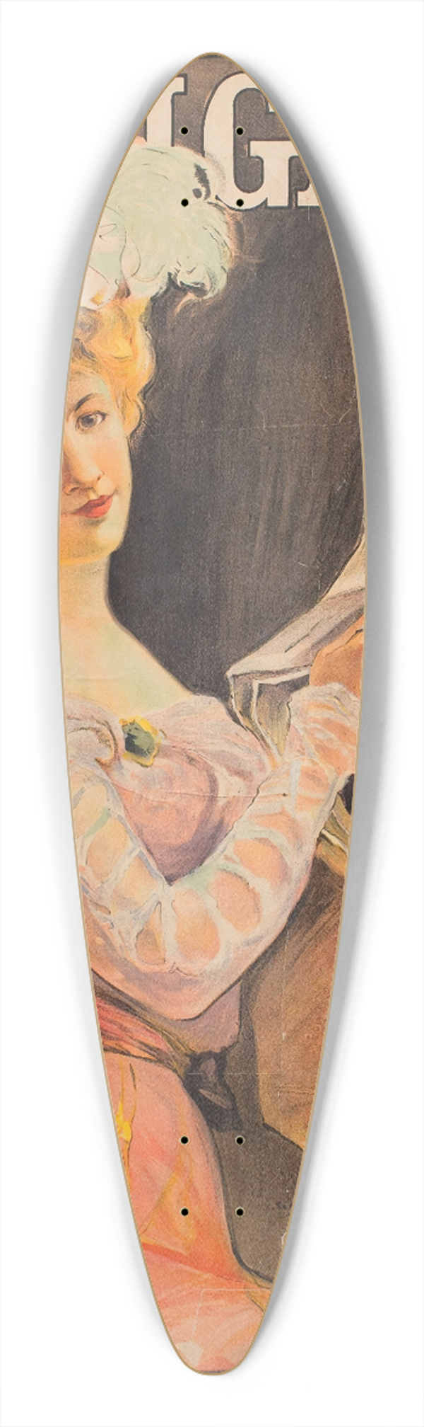 Michel Simonidy - Le Figaro 39.3 inch art pintail longboard deck