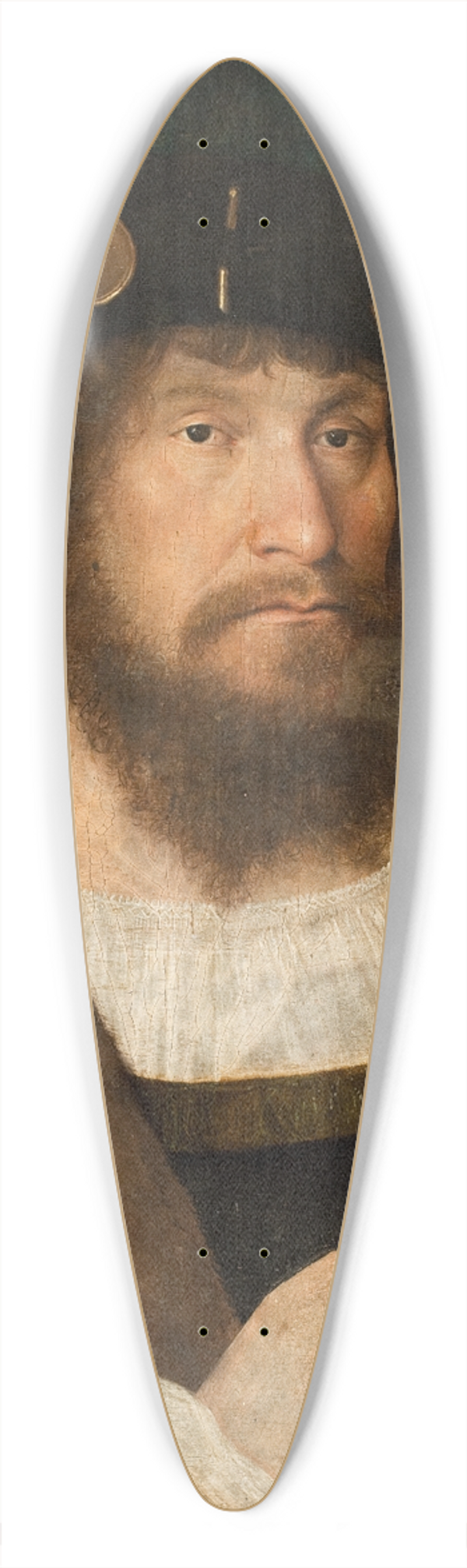 Michel Sittow - Portrait of the Danish King Christian II 39.3 inch art pintail longboard deck