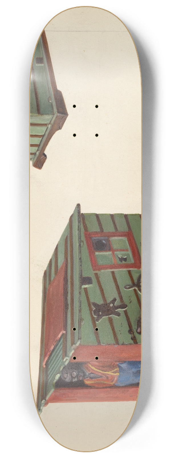 Clementine Fossek - Bank  Toy Building with Figure 8.25 inch art skate deck