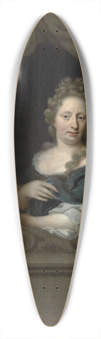 Michiel Van Musscher - Portrait of Eva Visscher, Wife of Michiel van Musscher 39.3 inch art pintail longboard deck
