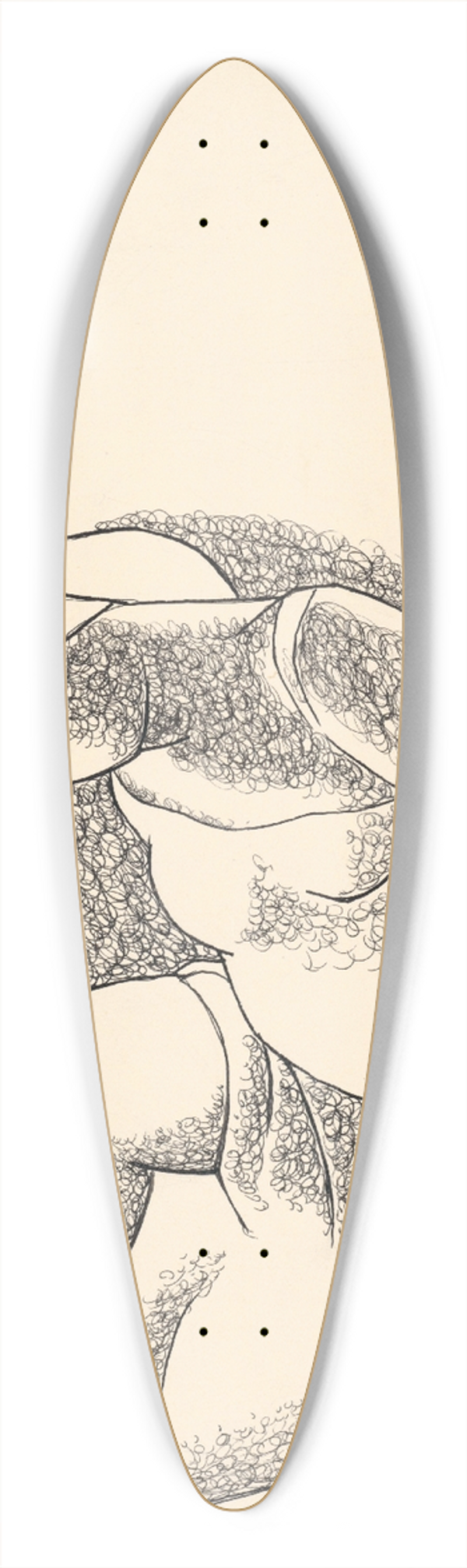 Mikul Galanda - Dieva 39.3 inch art pintail longboard deck