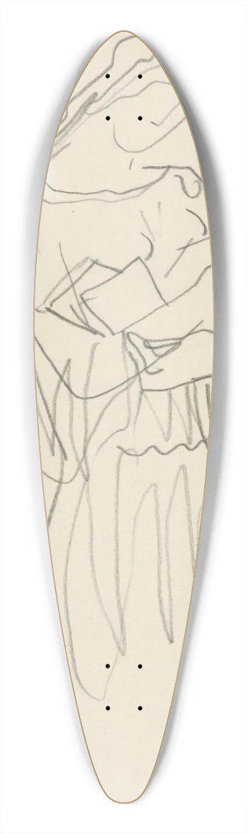 Mikul Galanda - ena s knihou 39.3 inch art pintail longboard deck