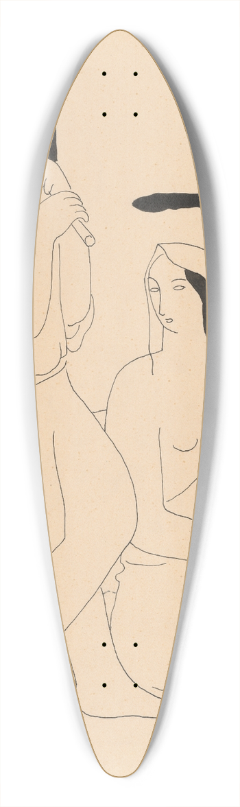 Mikul Galanda - Lovers (Song  Pastorale) 39.3 inch art pintail longboard deck