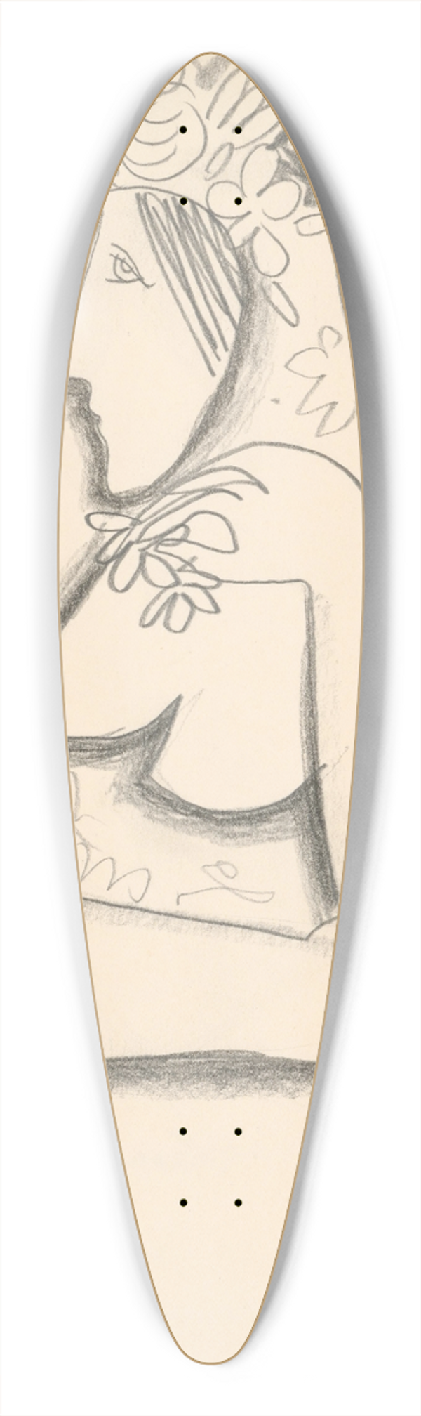 Mikul Galanda - Nevesta 39.3 inch art pintail longboard deck