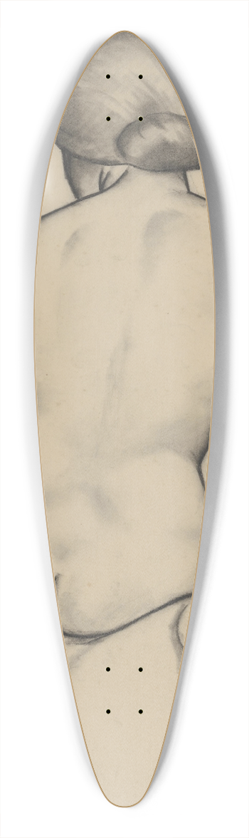 Mikul Galanda - Seated Nude 39.3 inch art pintail longboard deck