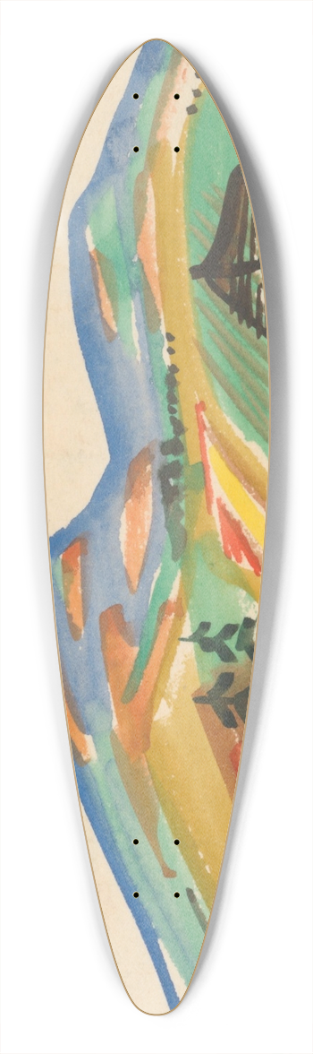 Mikul Galanda - tubnianske Teplice 39.3 inch art pintail longboard deck