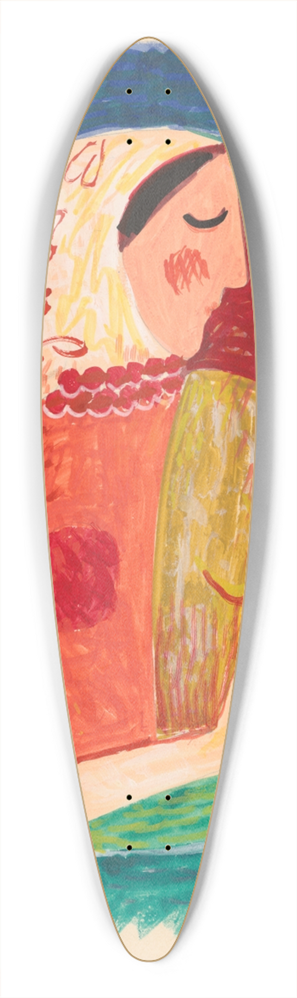 Mikul Galanda - Woman 39.3 inch art pintail longboard deck