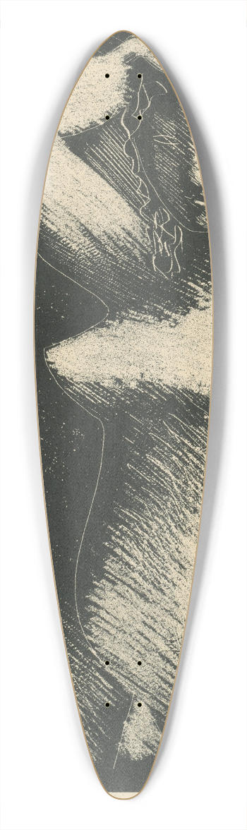 Mikul Galanda - Woman in front of a mirror 39.3 inch art pintail longboard deck
