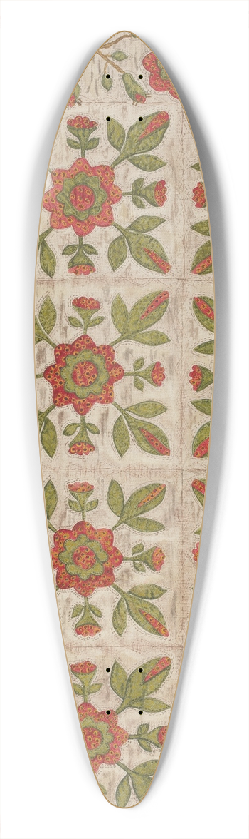 Mildred E. Bent - Appliqued Quilt 39.3 inch art pintail longboard deck