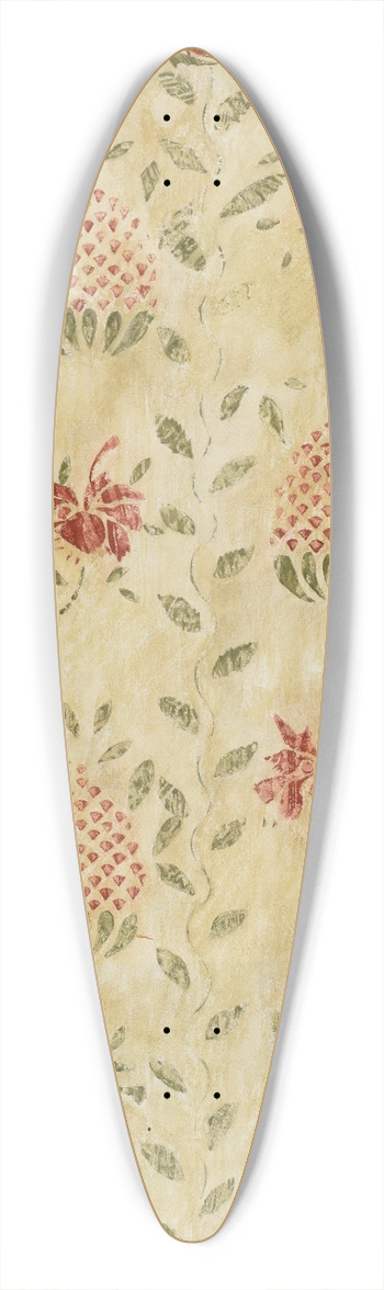 Mildred E. Bent - Bedroom Stencil 39.3 inch art pintail longboard deck
