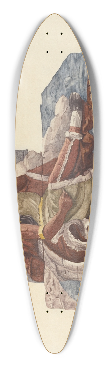 Mildred E. Bent - Sternpiece from Shanunga 39.3 inch art pintail longboard deck