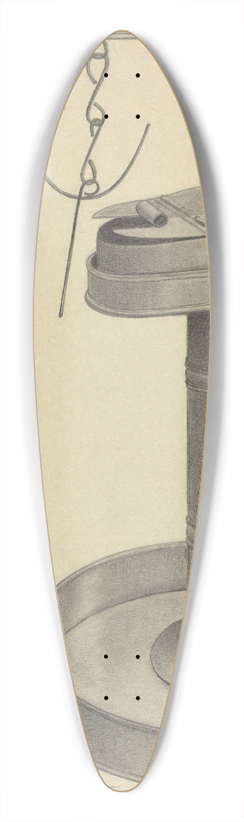 Mildred Ford - Betty Lamp and Stamp 39.3 inch art pintail longboard deck