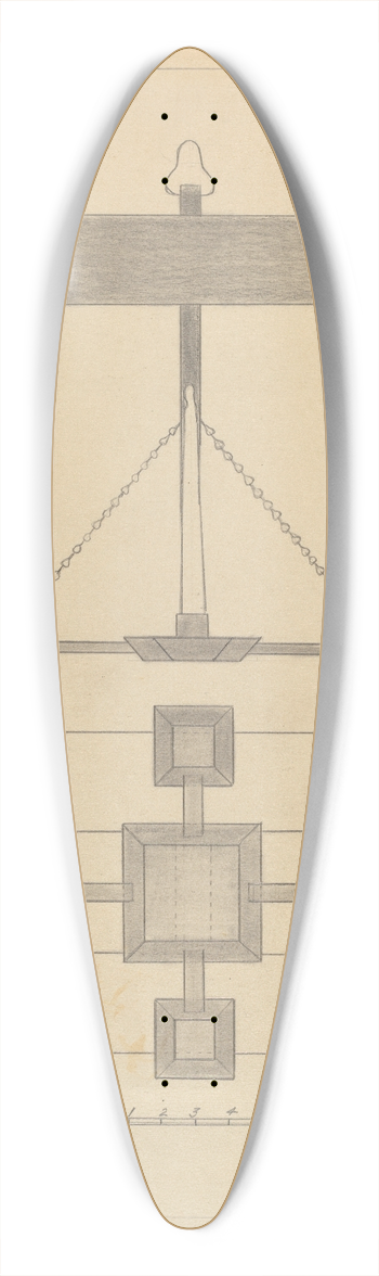 Mildred Ford - Chandelier 39.3 inch art pintail longboard deck