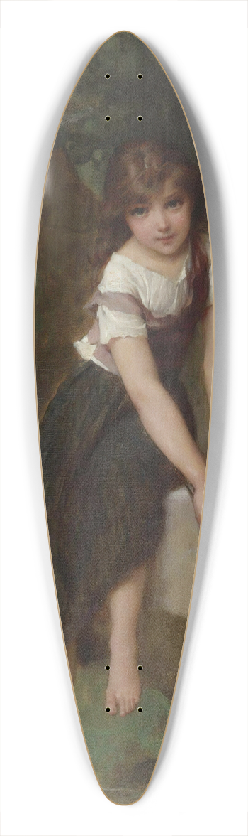 mile Munier - Goose Girl 39.3 inch art pintail longboard deck