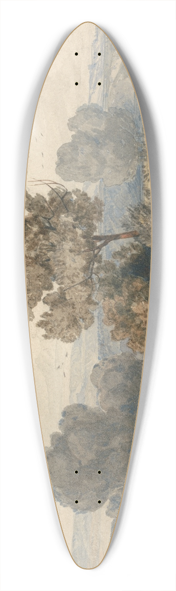 Miles Edmund Cotman - Scene at Elmham, Norfolk 39.3 inch art pintail longboard deck