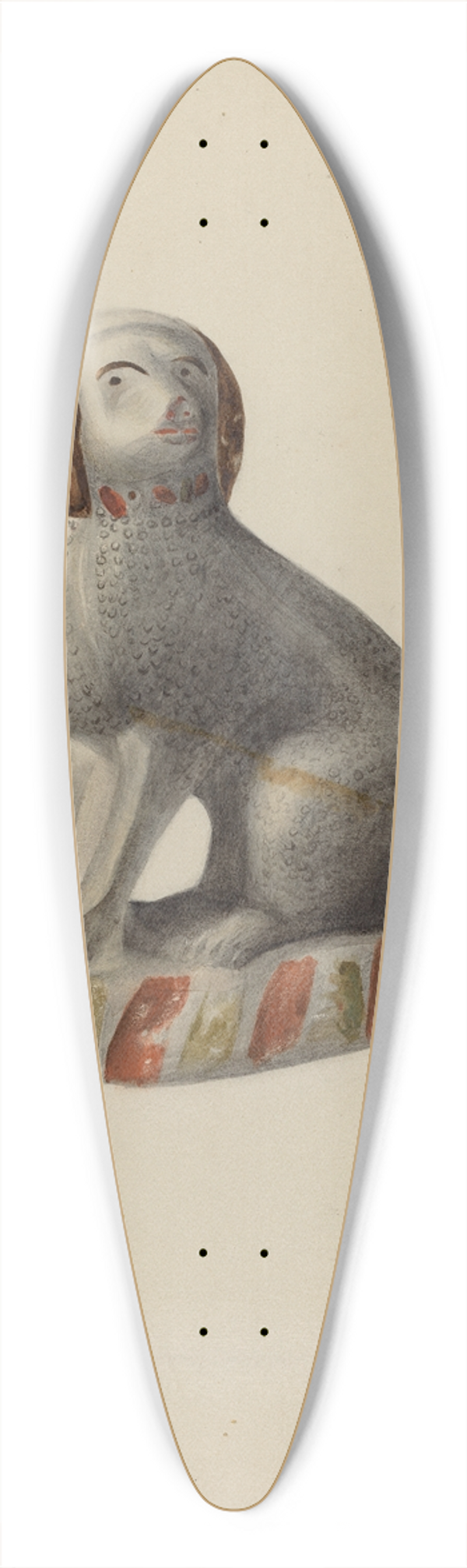 Mina Lowry - Pa. German Dog Figurine 39.3 inch art pintail longboard deck