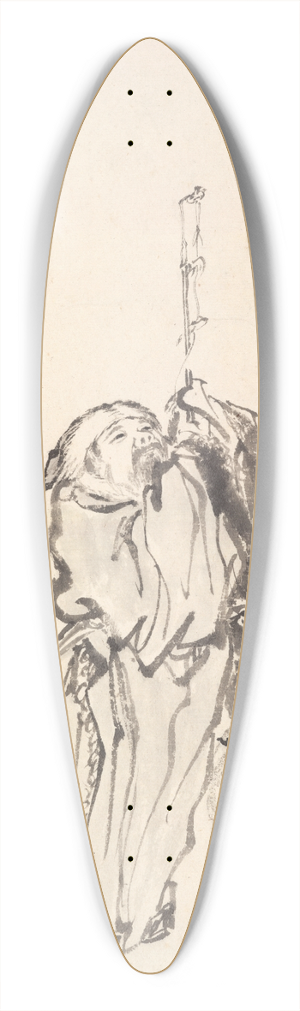 Min Zhen - Su Wu the Shepherd 39.3 inch art pintail longboard deck