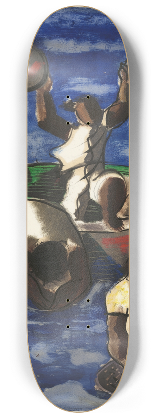 Cndido Portinari - Preparatory drawing for Mining for Gold 8.25 inch art skate deck