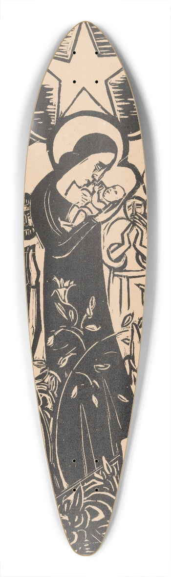 Mommie Schwarz - Aanbidding der herders 39.3 inch art pintail longboard deck