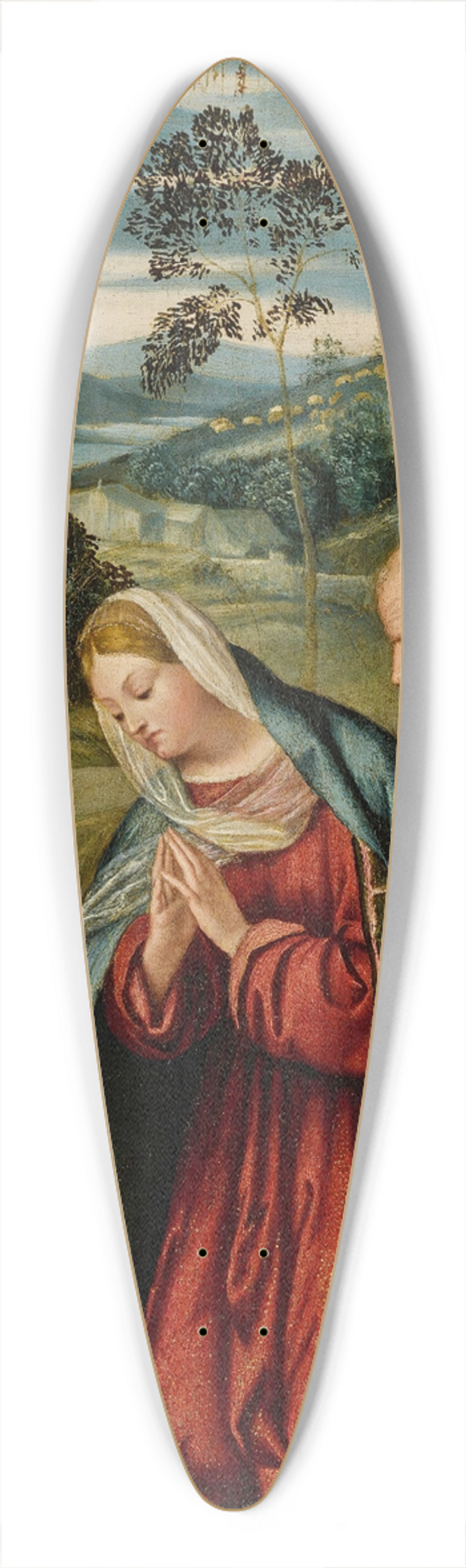 Moretto Da Brescia - The Holy Family in a landscape 39.3 inch art pintail longboard deck