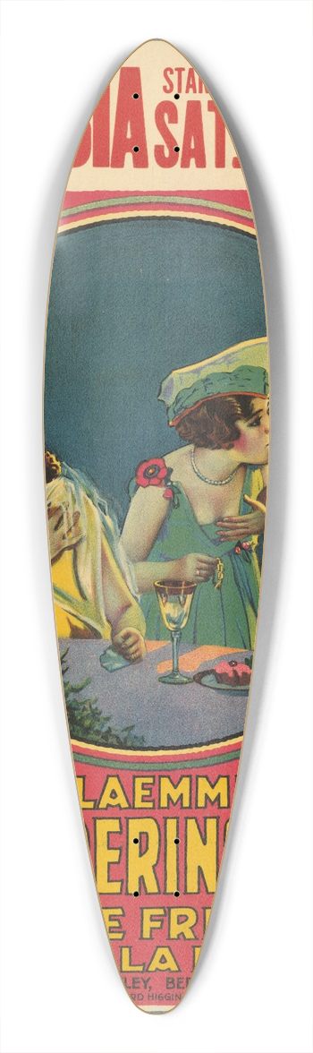 Morgan Litho Co. - Smouldering fires 39.3 inch art pintail longboard deck