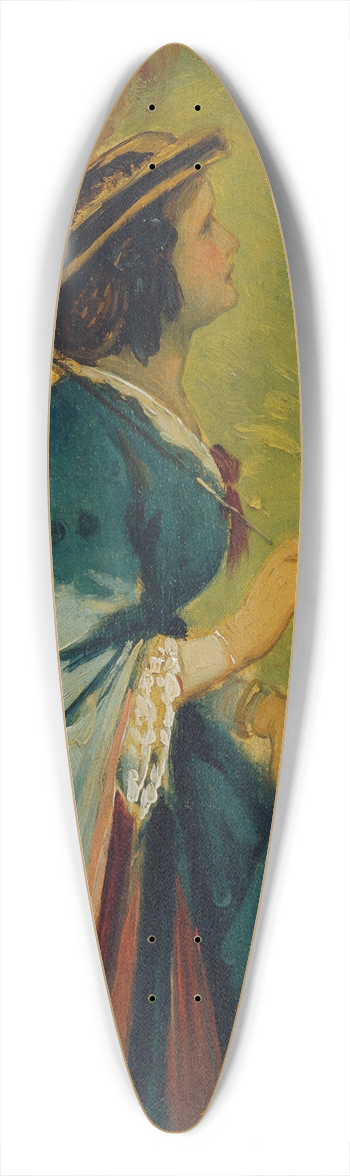 Moritz von Schwind - Anna Schwind, die Tochter des Knstlers 39.3 inch art pintail longboard deck