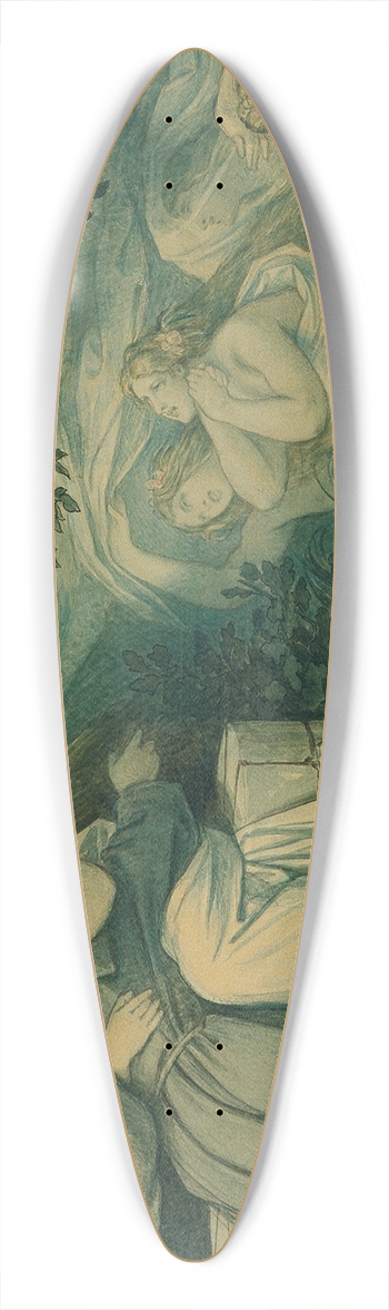 Moritz von Schwind - Die schne Melusine; X. Das Wiederfinden 39.3 inch art pintail longboard deck