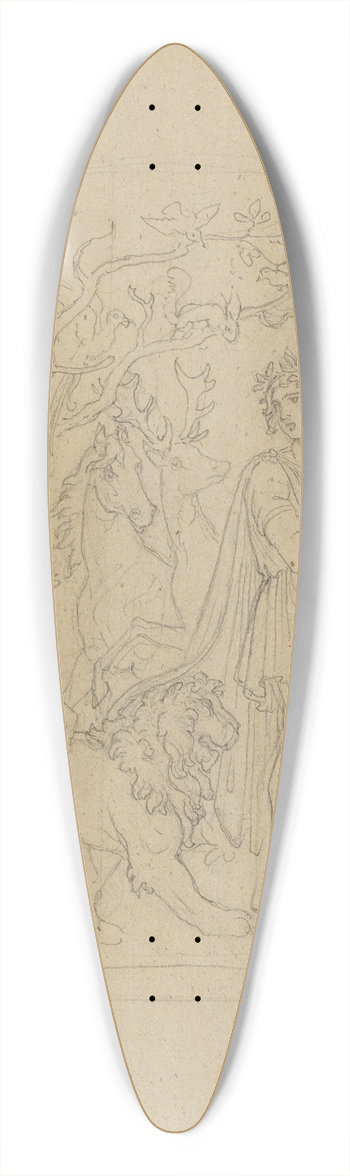 Moritz von Schwind - Orpheus unter den Tieren 39.3 inch art pintail longboard deck
