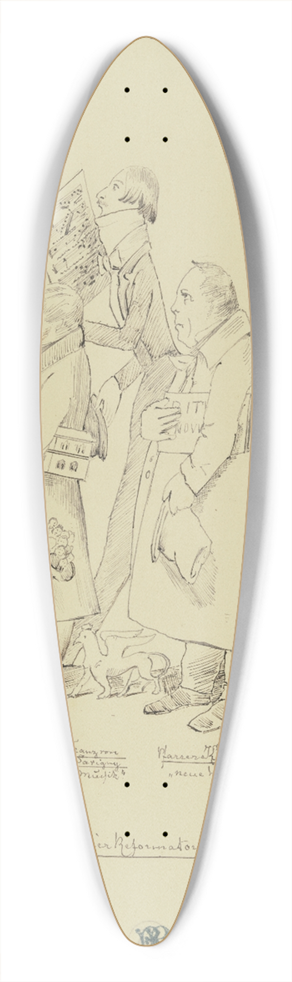 Moritz von Schwind - Popularite 39.3 inch art pintail longboard deck
