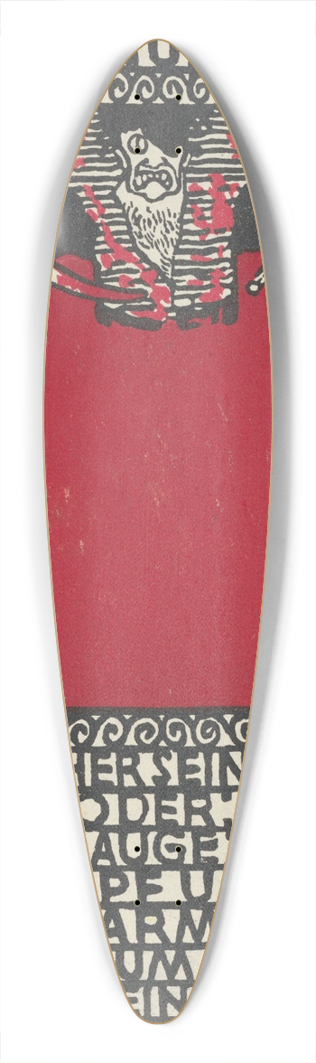 Moriz Jung - The Avenger of His Honor 39.3 inch art pintail longboard deck