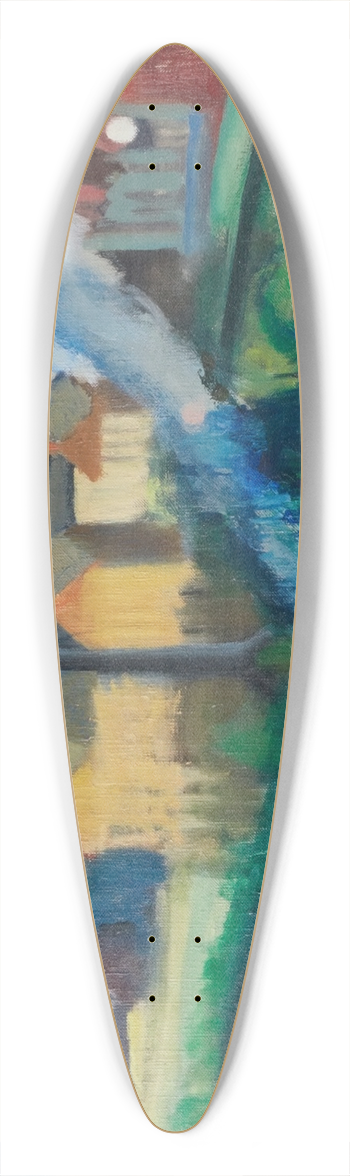 Morton Livingston Schamberg - Abstract Landscape 39.3 inch art pintail longboard deck