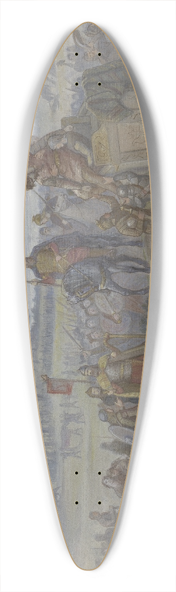 Mrten Eskil Winge - After the Battle of Fyrisvall 39.3 inch art pintail longboard deck
