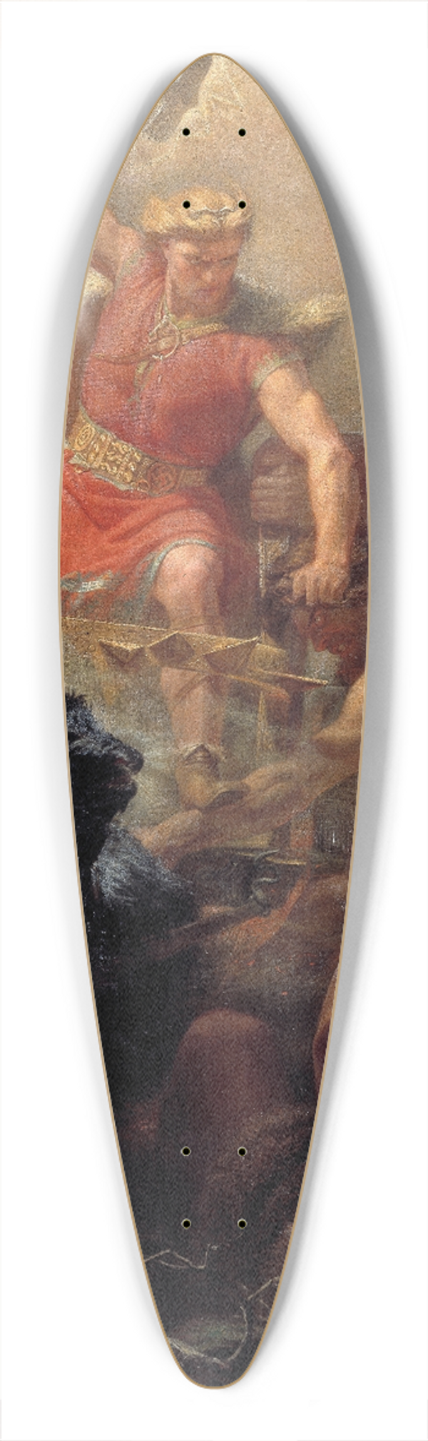 Mrten Eskil Winge - Tors Fight With The Giants 39.3 inch art pintail longboard deck