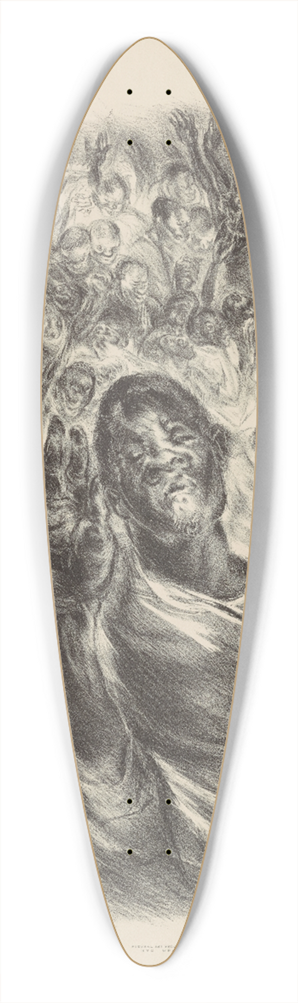 Nan Lurie - The Messiahs 39.3 inch art pintail longboard deck