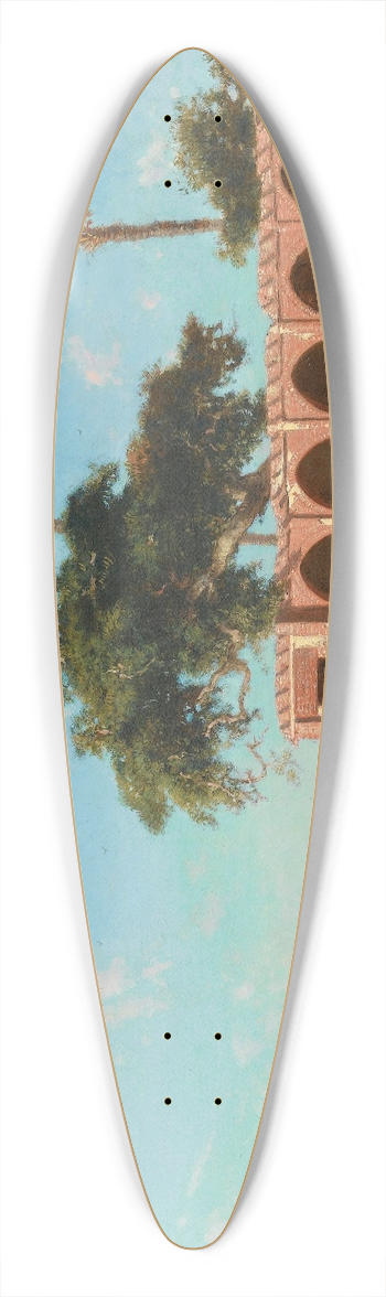 Narcisse Berchre - The Caravan RestingIn Siout, Egypt 39.3 inch art pintail longboard deck